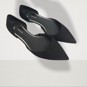 ZARA Borning Collection Black Suede Flats